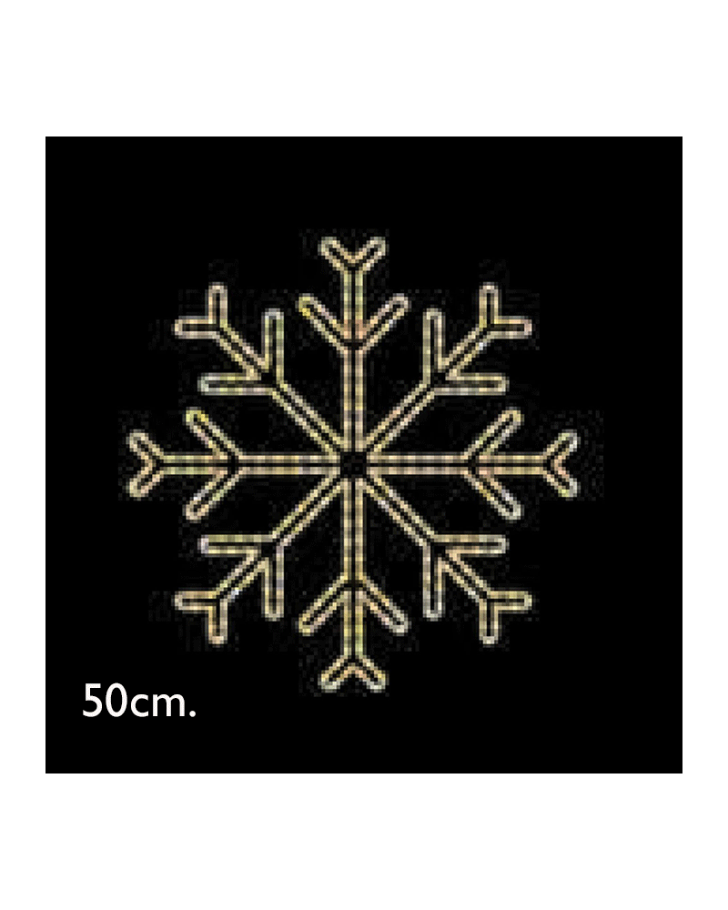 Mini snowflake Star diameter 50cm LEDs warm cool or blue 15W 230V IP65 for outdoor use