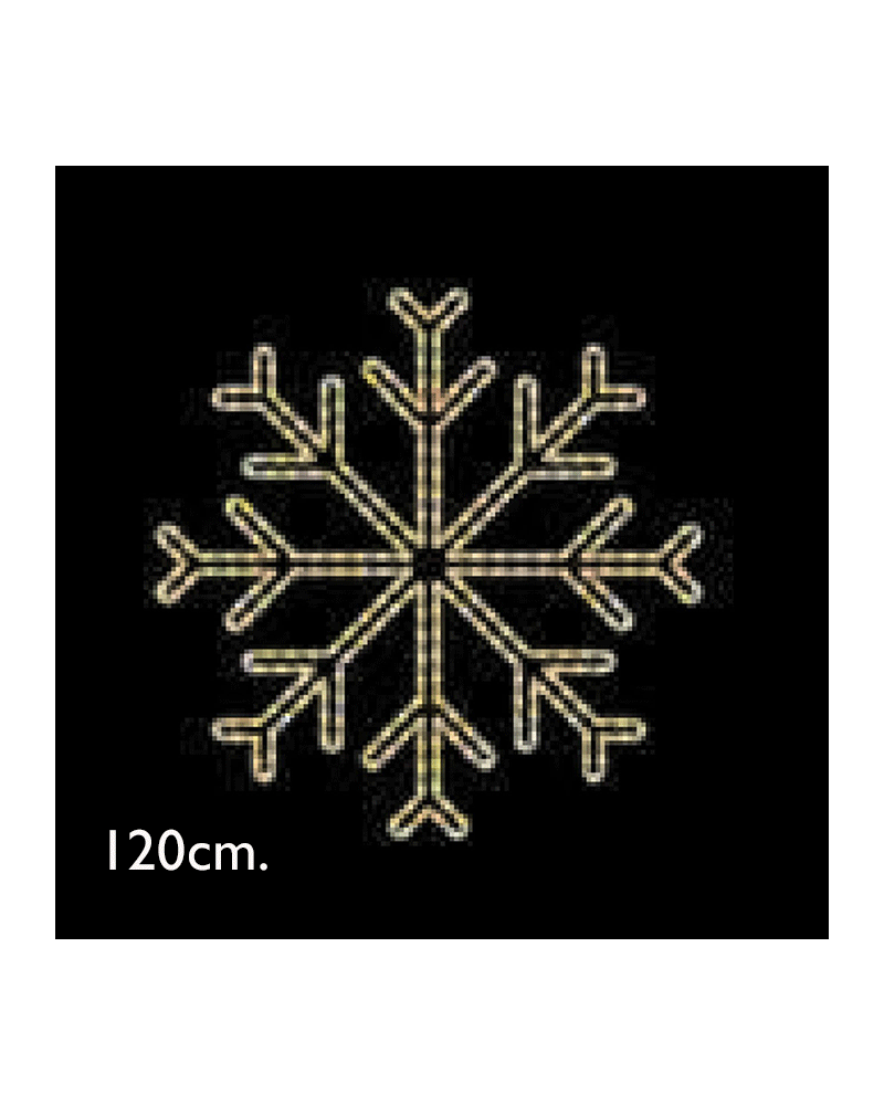 Copo de nieve estrella LED 120cms IP65 33W 230V