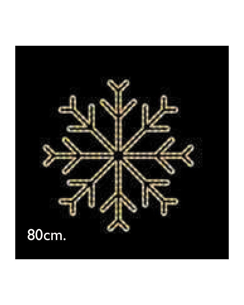 Copo de nieve estrella LED 80cms IP65 33W 230V