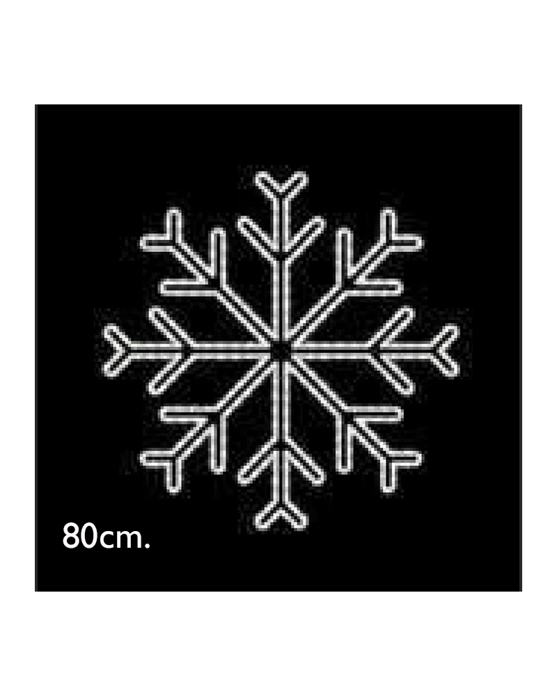 Copo de nieve estrella LED 80cms IP65 33W 230V