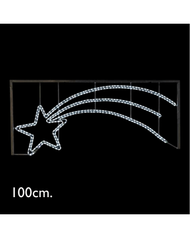 Estrella de oriente 1 metro cometa doble neon LED IP65 230V 21W 63W