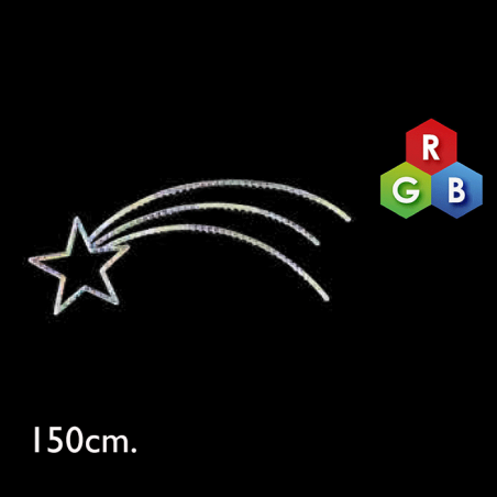 Estrella de oriente 1,5 metros multicolor cometa LED IP65 230V 46W