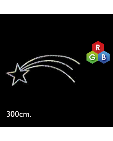 Christmas star 3 meters multicolour LED kite IP65 230V 96.6W