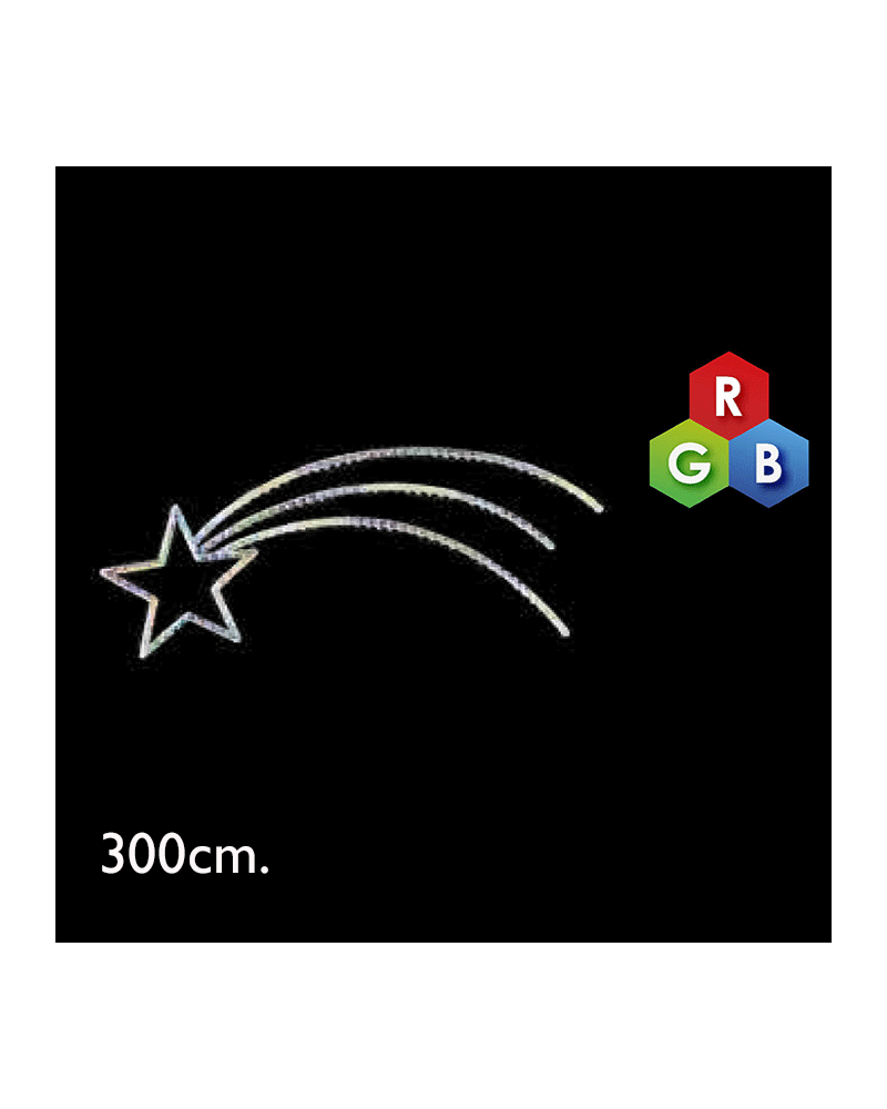 Estrella de oriente 3 metros multicolor cometa LED IP65 230V 96,6W