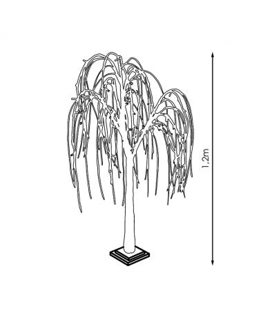 Warm LED willow tree 1.20 meters 24V IP20