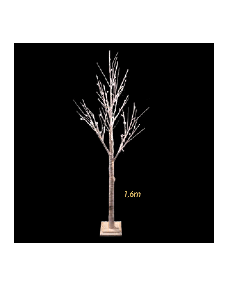 LED birch tree 1.6 meters with 54 warm LEDs 24V