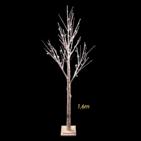 LED birch tree 1.6 meters with 54 warm LEDs 24V