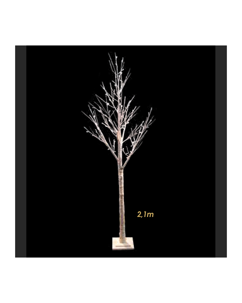 LED birch tree 2.1 meters with 90 warm LEDs 24V