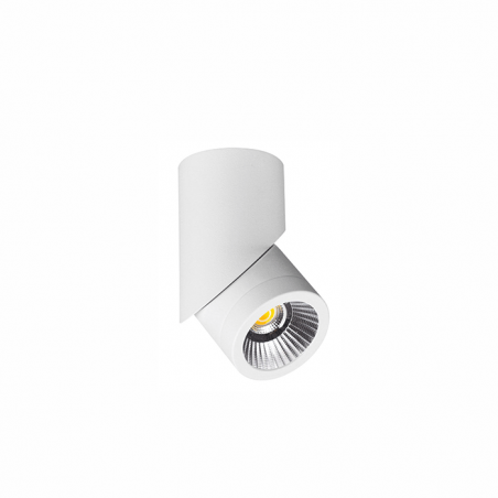 Wall and ceiling cylinder spotlight 6cm white color LED 7W Aluminum tilting 355º 4000 K. 960 Lm.