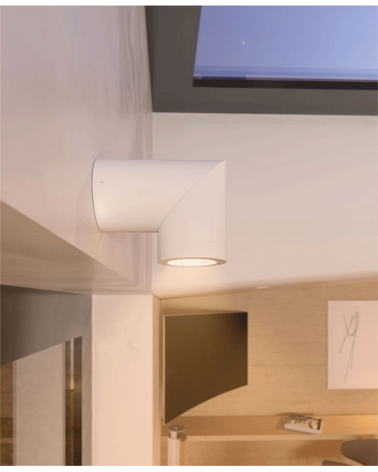 Wall and ceiling cylinder spotlight 6cm white color LED 7W Aluminum tilting 355º 4000 K. 960 Lm.