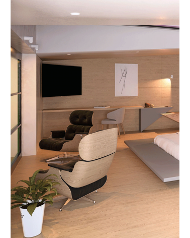 Wall and ceiling cylinder spotlight 6cm white color LED 7W Aluminum tilting 355º 4000 K. 960 Lm.