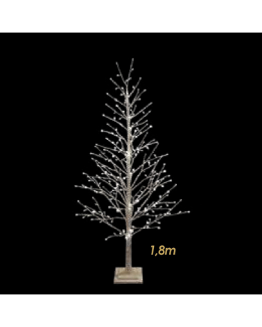 Snowy LED tree of 1.8m of warm light illuminated by 270 leds