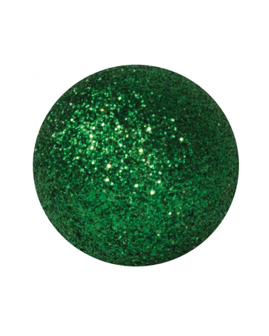 Green Christmas ball with glitter