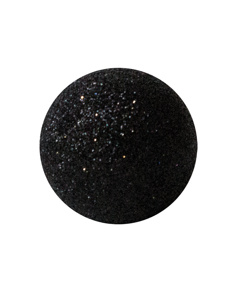 Black Christmas ball with glitter