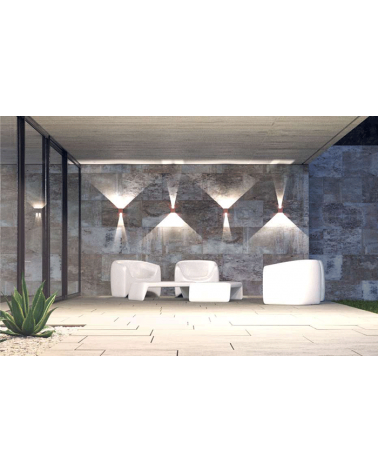 White exterior wall Light on top and bottom 10cm LED 6.8W Aluminum