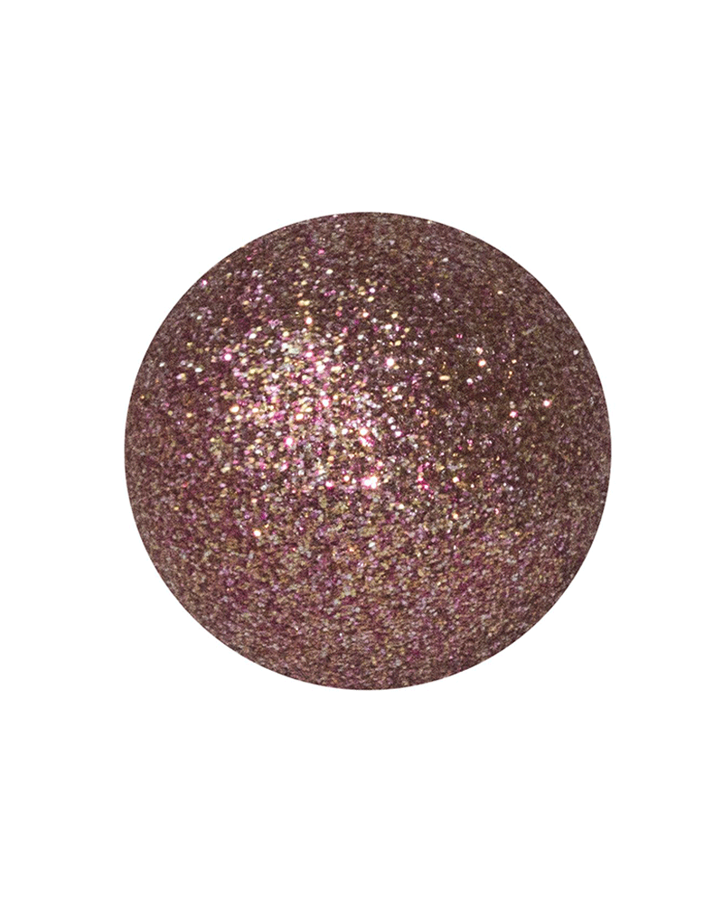 Pink Christmas ball with glitter