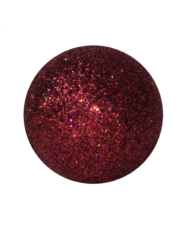 Garnet Christmas ball with glitter