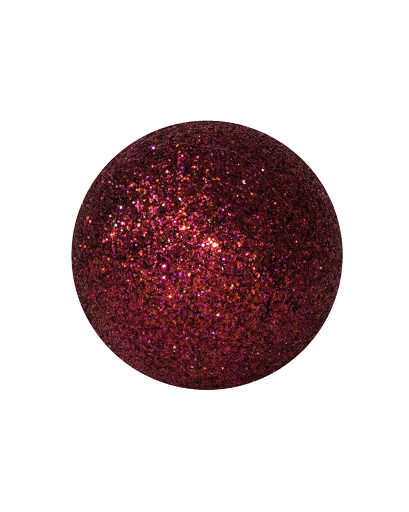Garnet Christmas ball with glitter