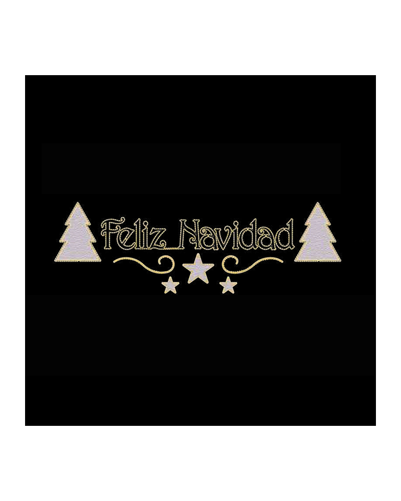 FELIZ NAVIDAD sign with fir trees of 4.28 meters warm LEDs IP65 132W