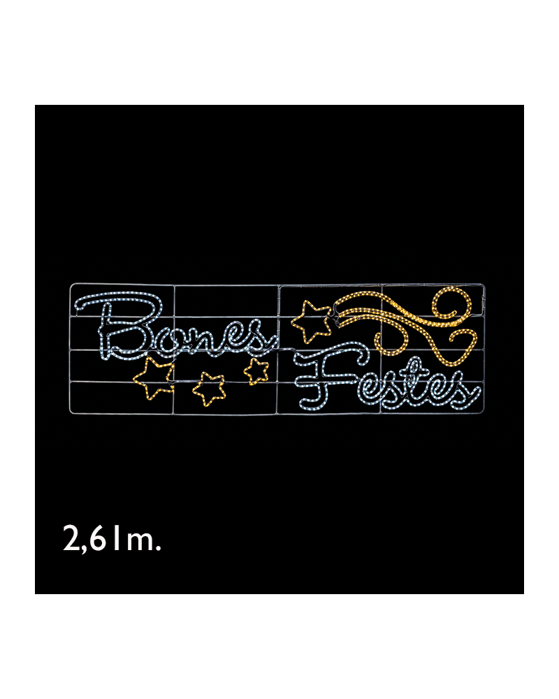 BONES FESTES sign 2.61 meters warm white LEDs IP65 78W