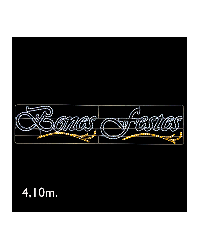 BONES FESTES sign 4.10 meters warm white LEDs IP65 100W