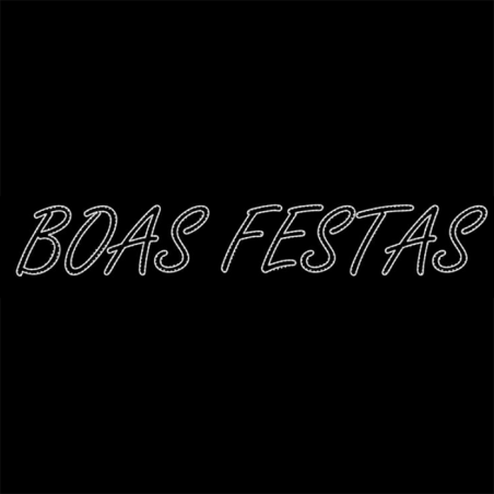BOAS FESTAS sign 3.65 meters cool white LEDs IP65 81W