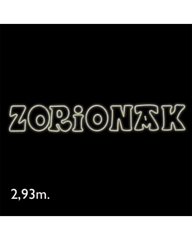 Cartel Zorionak doble neon de 2,93 metros LEDs IP65 270W