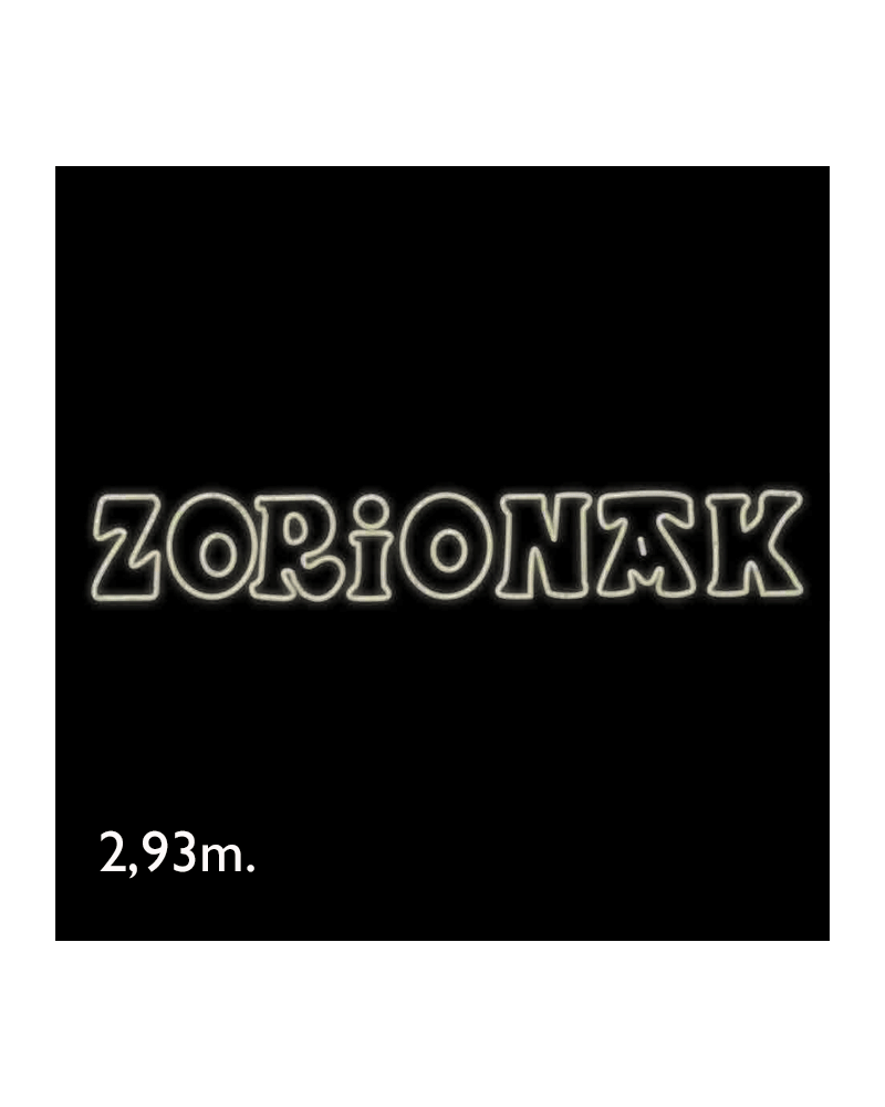 Cartel Zorionak doble neon de 2,93 metros LEDs IP65 270W