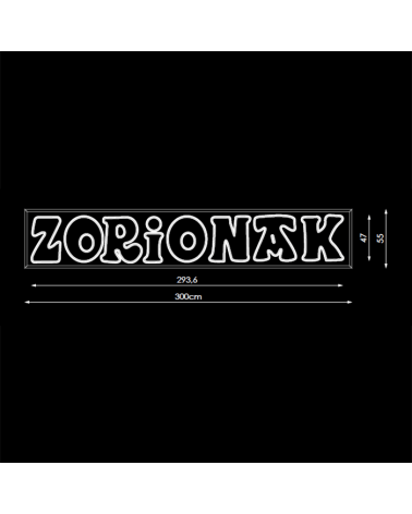 Cartel Zorionak doble neon de 2,93 metros LEDs IP65 270W
