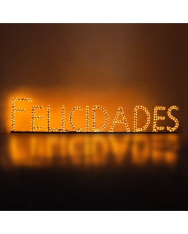 Luminous sign FELICIDADES 180x39cms suitable for outdoors
