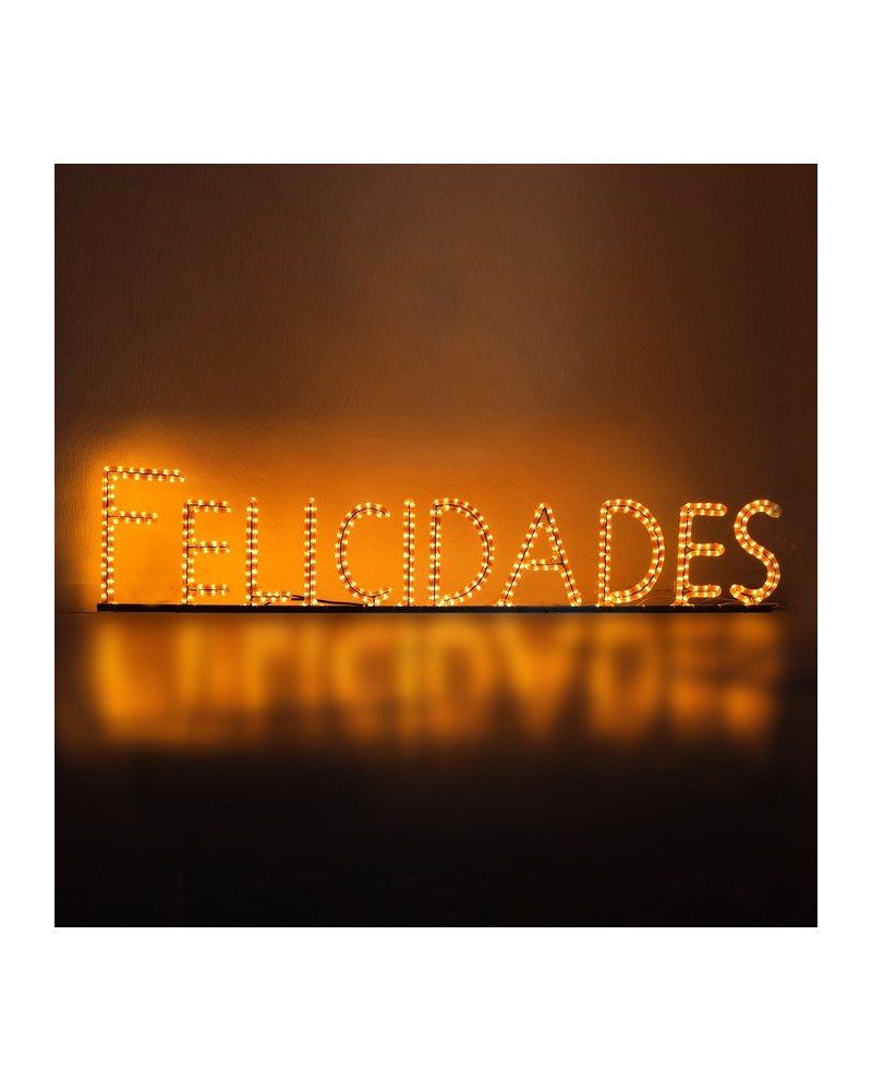 Luminous sign FELICIDADES 180x39cms suitable for outdoors