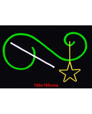 Lateral Christmas figure for snail streets 100x165cms suitable for outdoors