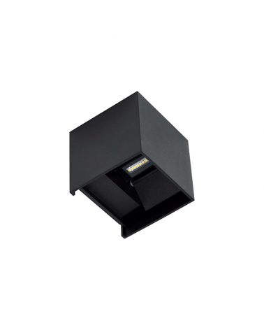LED black outdoor wall light on top and bottom 6.8W Aluminum 10cm 3000k. 530lm.