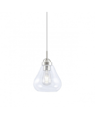 Ceiling lamp With bell-shaped glass lampshade and leather-colored metal 1x40W E27 35cm