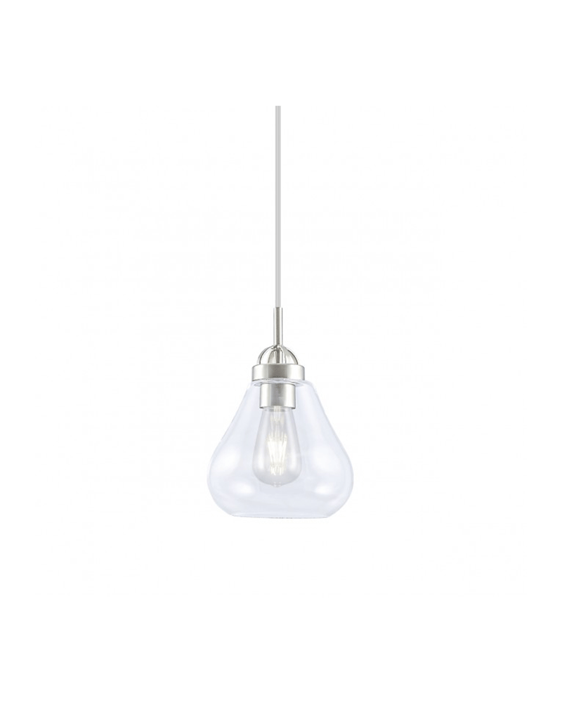 Ceiling lamp With bell-shaped glass lampshade and leather-colored metal 1x40W E27 35cm