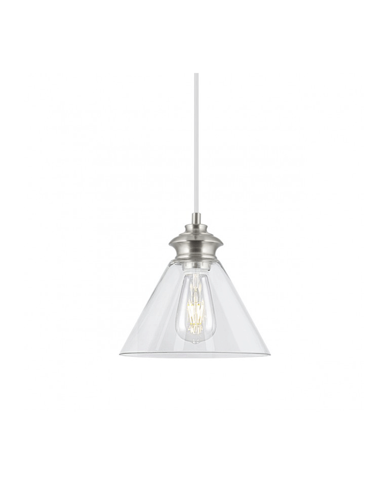 Ceiling lamp with bell-shaped glass lampshade and metal 1x40W E27 27cm