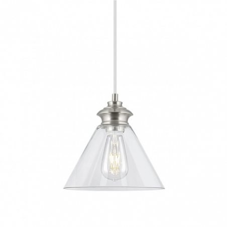 Ceiling lamp with bell-shaped glass lampshade and metal 1x40W E27 27cm