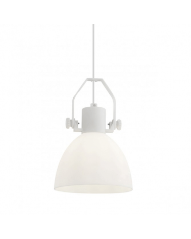 Ceiling lamp with white lampshade white support 43cm industrial bell style 1 X 60W E-27