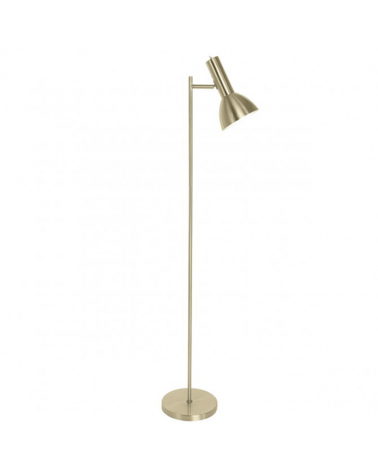 Floor lamp 148cm in leather finish metal folding focus straight lines E27