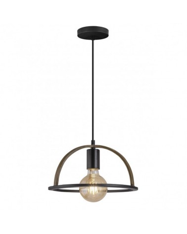 Ceiling lamp 30cm semicircle type in two-tone metal 1 X 60W E-27