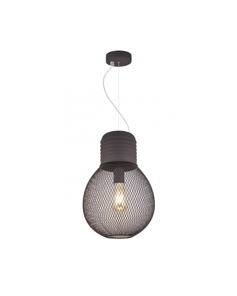 Lámpara de techo 56cm tipo jaula negra   1 X 60W E-27