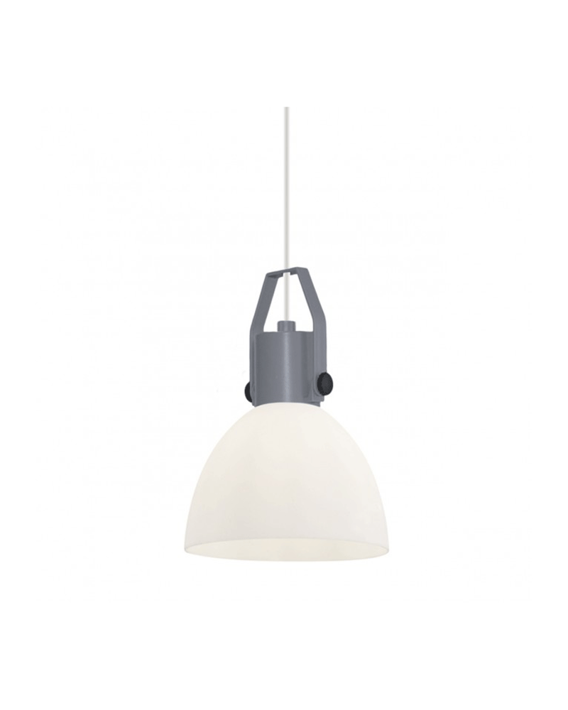 Lámpara de techo con pantalla blanca soporte gris 43cm estilo campana  industrial E27