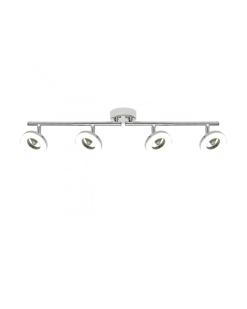 Strip. 4 LED circle lights chrome finish 5W 3000K 1600 Lm 79cm