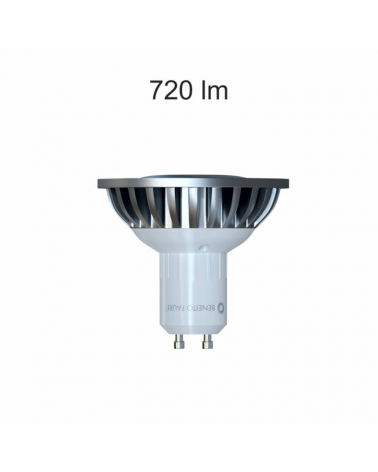 LED spot Dichroic 63mm. R63 LED 8W GU10 60° 2700K 720 Lm.
