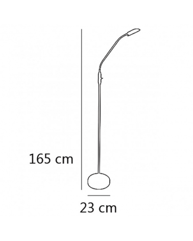 Floor lamp 165 cm. With adjustable spotlight finished in white LED 5W 4000K 500LM
