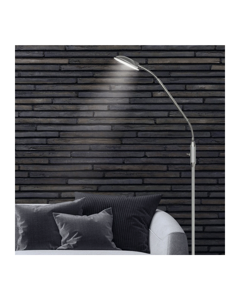 Floor lamp 165 cm. With adjustable focus finished in Silver LED 5W 4000K 500LM