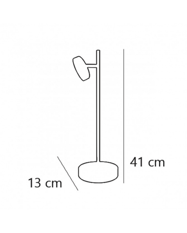 Table lamp 41cm high circular LED circle chrome finish 5w 3000K 400Lm