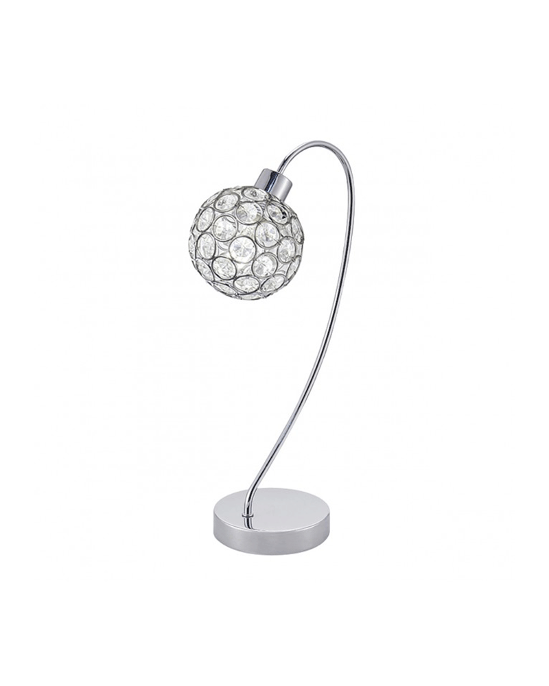 Table lamp chrome diffuser imitation diamond with metal frames 40W G9