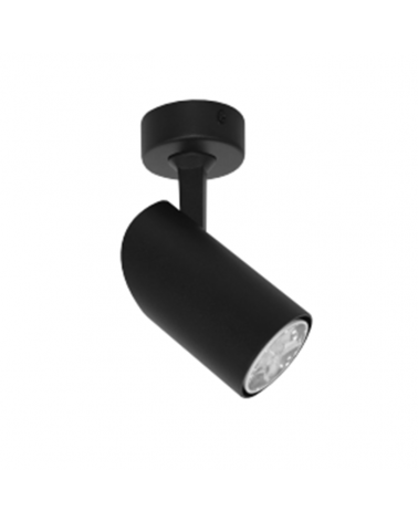 Foco proyector 6cm negro GU10 abatible Aluminio