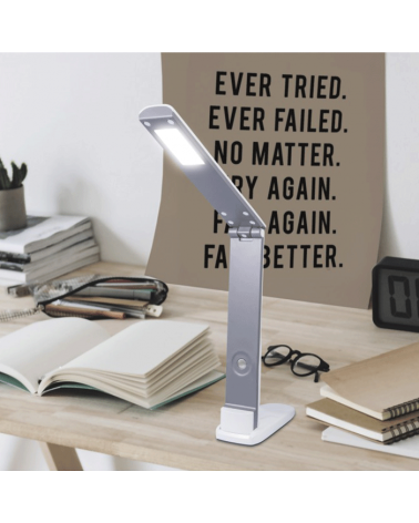 Desk lamp 26cm acrylic articulated white Silver 8W 800LM 4000K